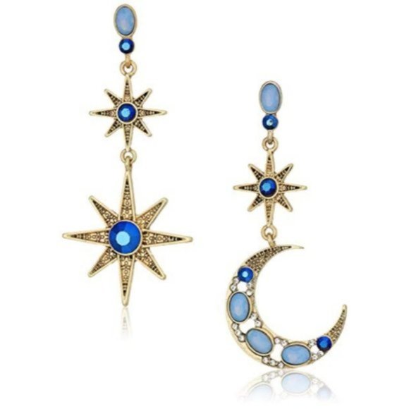 Betsey Johnson Jewelry - Betsey Johnson MOON & STAR EARRINGS